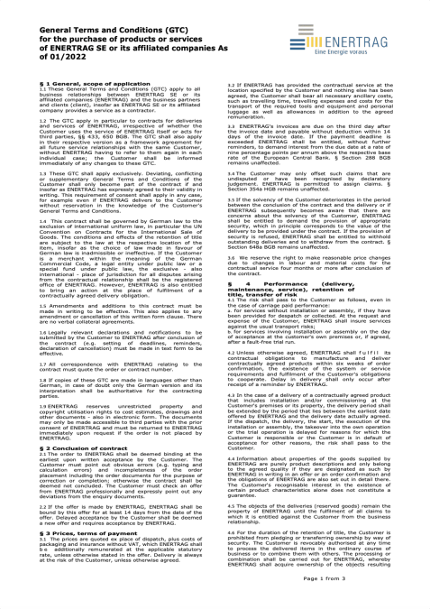 Voransicht des PDFs mit den AGB